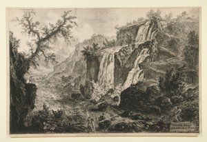 Veduta delle Cascatelle a Tivoli, de Vedute di Roma de Giovanni Battista Piranesi