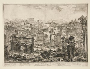 Vista do Campo Vaccino, de Vistas de Roma de Giovanni Battista Piranesi