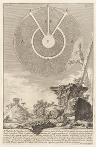 Vista de Outra Parte da Câmara Tombeira de L. Arruntius, placa 10 do volume 2 Antiguidades Romanas de Giovanni-Battista Piranesi
