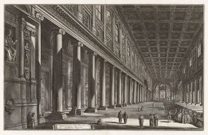 Vista interior da Basílica de Santa Maria Maggiore, de Vedute di Roma (Vistas de Roma) de Giovanni Battista Piranesi