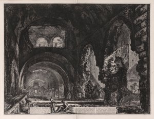 Vista interior da Vila de Maecenas de Giovanni-Battista Piranesi