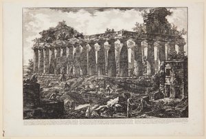 Vista de outro templo na cidade de Paestum, que se crê comummente ter sido dedicado a Juno [...] de Giovanni Battista Piranesi