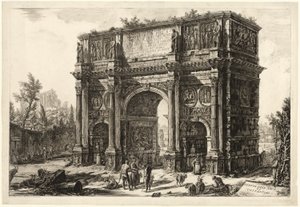 Vista do Arco de Constantino, de Vistas de Roma de Giovanni Battista Piranesi