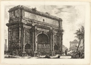 Vista do Arco de Septímio Severo, de Vistas de Roma de Giovanni Battista Piranesi