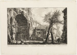 Vista do Arco de Tito, de Vedute di Roma (Vistas de Roma) de Giovanni Battista Piranesi