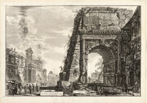 Vista do Arco de Tito, de Vistas de Roma de Giovanni Battista Piranesi