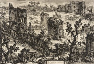 Vista dos Banhos de Tito, c.1775 de Giovanni Battista Piranesi