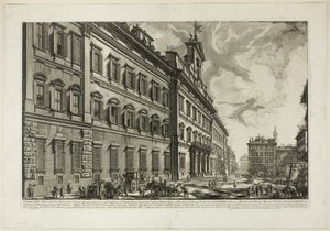 Vista do Palazzo di Montecitorio, de Vistas de Roma de Giovanni Battista Piranesi
