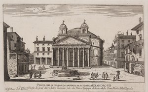Vista do Panteão, c.1778-92 (gravura) de Giovanni Battista Piranesi