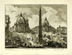 Vista da Piazza del Popolo, de Views of Rome de Giovanni Battista Piranesi