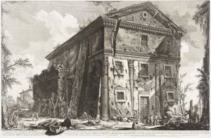 Vista do Templo de Baco, 1760-1778 de Giovanni Battista Piranesi