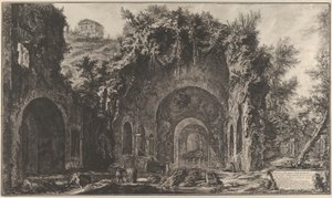 Vista da nascente e da Gruta de Egiria fora da Porta Capena, 1760-78. de Giovanni Battista Piranesi