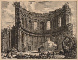 Vistas de Roma: Restos do Templo de Apolo perto da Villa de Adriano de Giovanni Battista Piranesi