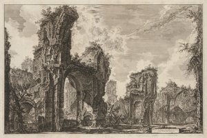 Vistas de Roma: ruínas do Sisto ou ambos do grande salão dos banhos de Antonino, 1765.