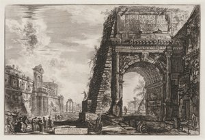 Vistas de Roma: O Arco ou Tito, 1776. de Giovanni Battista Piranesi