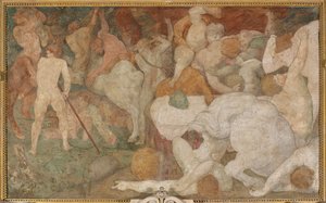 A batalha dos centauros e dos lapiths de Giovanni Battista Rosso Fiorentino
