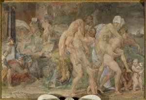 Os gêmeos de Catania de Giovanni Battista Rosso Fiorentino