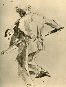 Um homem esfaqueando um menino, meados do século XVIII, 1928 de Giovanni Battista Tiepolo