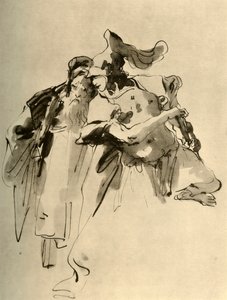 Um soldado e um homem velho, meados do século XVIII, 1928 de Giovanni Battista Tiepolo