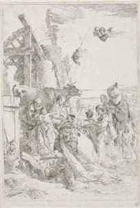 Adoração dos Magos, ca. 1740 de Giovanni Battista Tiepolo