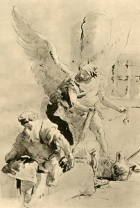 Um anjo aparece ao apóstolo Pedro na prisão, em meados do século XVIII, 1928 de Giovanni Battista Tiepolo