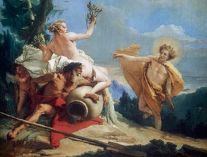 Apollo Perseguindo Daphne, c1755-1760 de Giovanni Battista Tiepolo