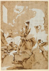 Desenho, A Anunciação, ca. 1732 de Giovanni Battista Tiepolo