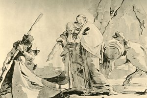 Voo para o Egito, antes de 1752, 1928 de Giovanni Battista Tiepolo