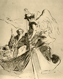 Fuga para o Egito, meados do século XVIII, 1928 de Giovanni Battista Tiepolo