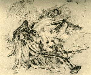 Grupo de Anjos, c1754, 1928 de Giovanni Battista Tiepolo