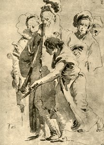 Grupo de Figuras, meados do século XVIII, 1928 de Giovanni Battista Tiepolo
