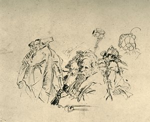 Grupo de Orientais, meados do século XVIII, 1928 de Giovanni Battista Tiepolo
