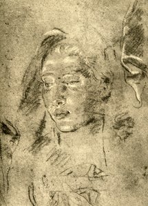 Cabeça de uma jovem, meados do século XVIII, 1928 de Giovanni Battista Tiepolo