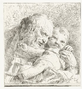 São José com o Menino Jesus nos braços de Giovanni Battista Tiepolo