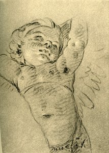 Pairando Cupido, meados do século XVIII, 1928 de Giovanni Battista Tiepolo