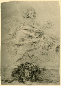 Gênio pairando, meados do século XVIII, 1928 de Giovanni Battista Tiepolo