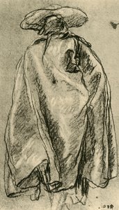 Homem de capa grande, visto por trás, 1752, 1928 de Giovanni Battista Tiepolo