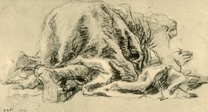 Homem prostrado em oração, 1765-1770, 1928 de Giovanni Battista Tiepolo