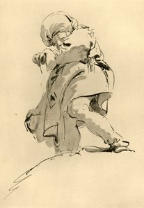 Homem com turbante, meados do século XVIII, 1928 de Giovanni Battista Tiepolo