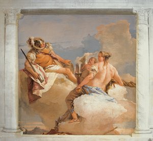 Marte e Vênus, da Sala das Deidades Olimpianas na Foresteria (Guesthouse) 1757 de Giovanni Battista Tiepolo