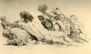 Nereidas e Tritão, c1753-1762, 1928 de Giovanni Battista Tiepolo