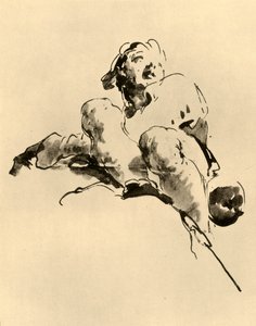 Squatting Youth, meados do século XVIII, 1928 de Giovanni Battista Tiepolo