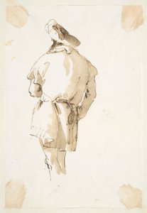 Figura masculina em pé vista por trás de Giovanni Battista Tiepolo