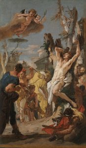 Estudo para "O Martírio de São Sebastião" (para o mosteiro agostiniano em Diessen, Alemanha) de Giovanni Battista Tiepolo