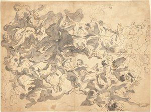 A Queda dos Anjos Rebeldes de Giovanni Battista Tiepolo