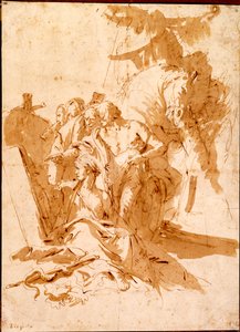 A descoberta do túmulo de Punchinello de Giovanni Battista Tiepolo