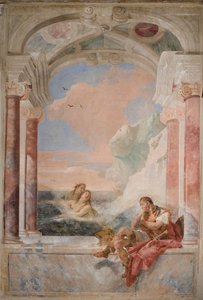 Thetis consolando seu filho Aquiles, da Sala da Ilíada na Palazzina, 1757 de Giovanni Battista Tiepolo