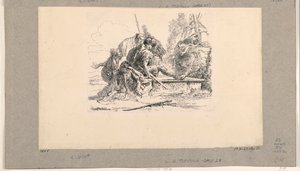 Dois soldados e duas mulheres, do Vari Capricci de Giovanni Battista Tiepolo