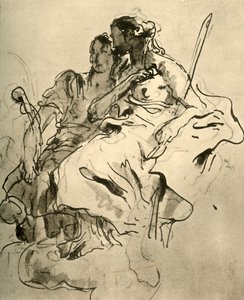 Duas Moças, meados do século XVIII, 1928 de Giovanni Battista Tiepolo