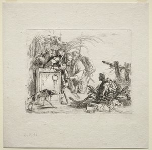 Vários Caprichos: Audiência Dada pela Morte, 1785. de Giovanni Battista Tiepolo